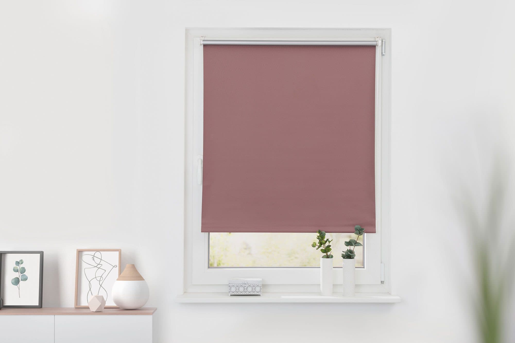 Verdunklungsrollo LICHTBLICK Klemmfix Altrosa 80x150cm - Bild 2