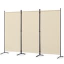 Angel Living 3-teiliger Paravent Raumteiler Sichtschutz Stahl Polyester Bild 2