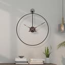 TUWENA Metallwanduhr Schwarz Leise Modern Bild 2