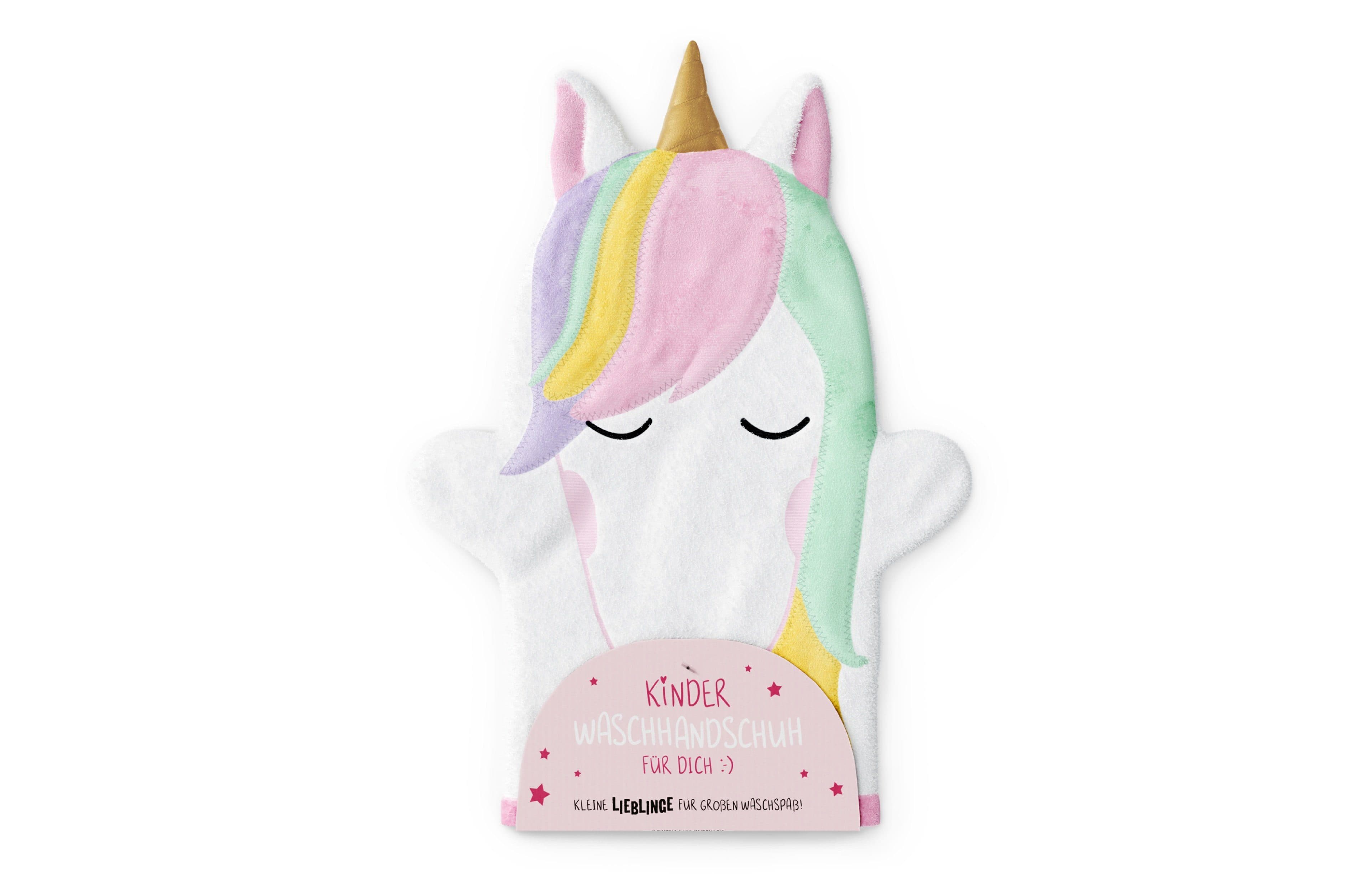 La Vida Kinder Waschhandschuh 100% Baumwolle Weiß Tierdesign