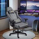 HOMCOM Gaming-Stuhl mit 3D-Armlehnen, rollbarer Schreibtischstuhl mit Lendenstütze, Computerstuhl, 1 St, drehbar, höhenverstellbar, Dunkelgrau Bild 2