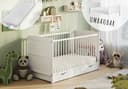 Kids Collective Babybett Kinderbett Weiß mit Matratze und Schublade Bild 2