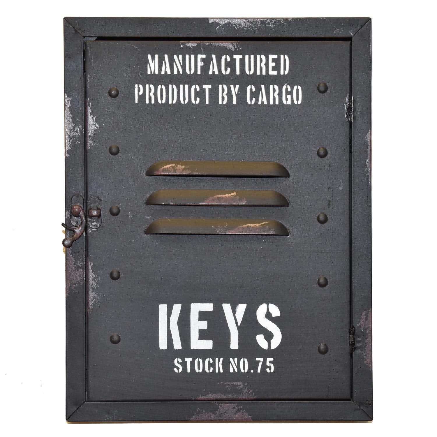 Out of the Blue Schlüsselkasten Retro Spind Schlüsselkasten Schwarz