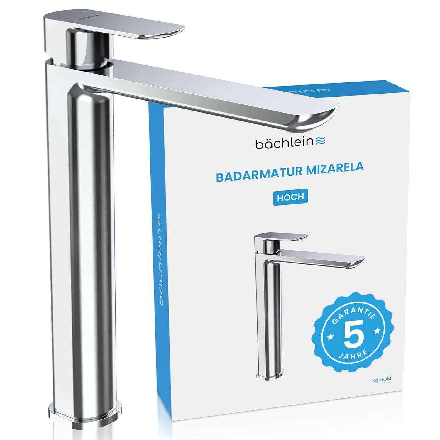 Bächlein Badarmatur Mizarela hoch - klassisches Design - ideal für Aufsatzwaschbecken - Bild 2