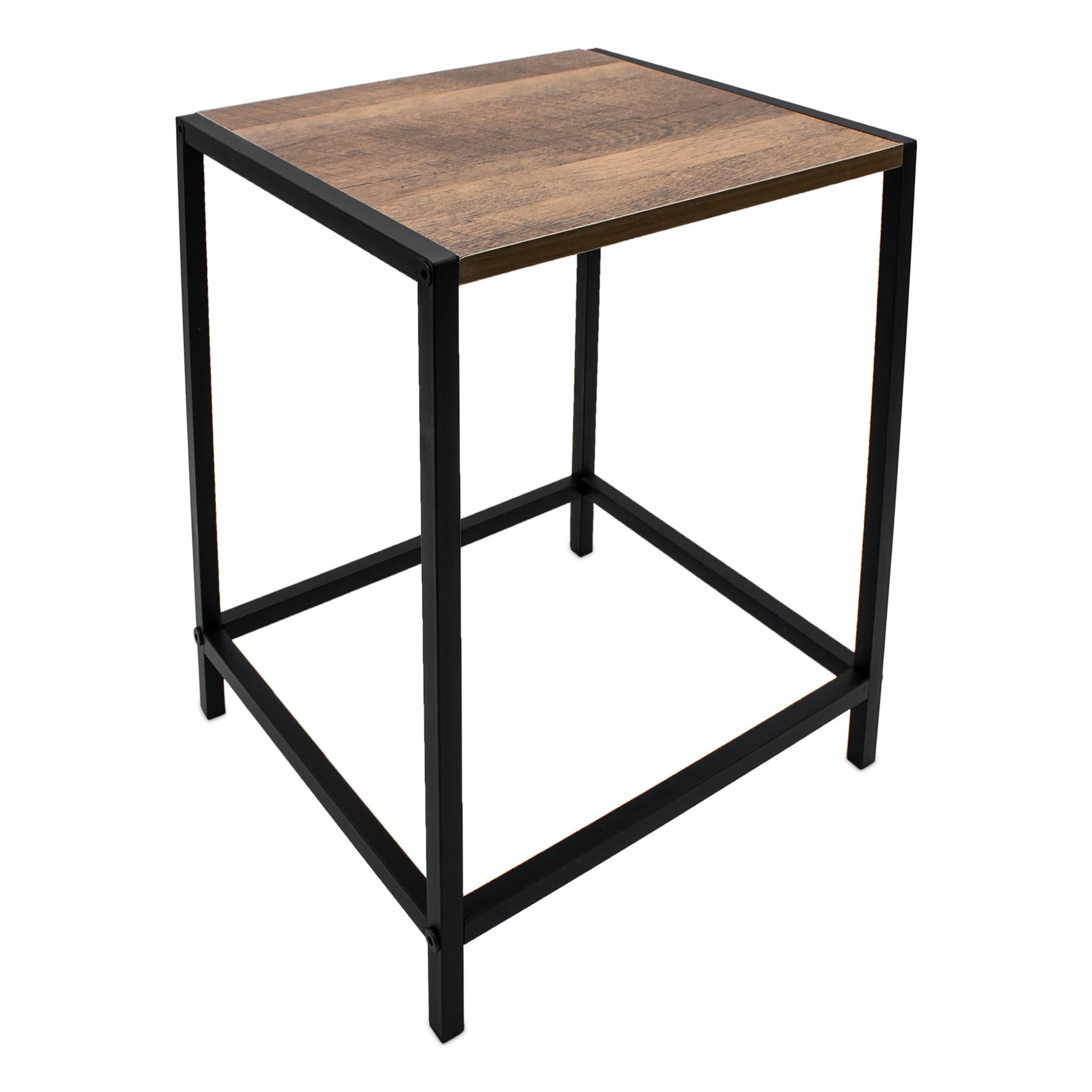 Spetebo Beistelltisch Holz Metall Gestell Modern Braun/Schwarz - Bild 2