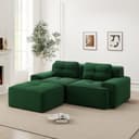 Odikalo Boneless Sofa L-förmig Grün Cord Bild 2