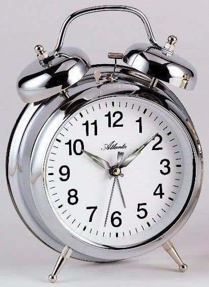 Moderner Wecker mit Automatikantrieb und Glockenalarm