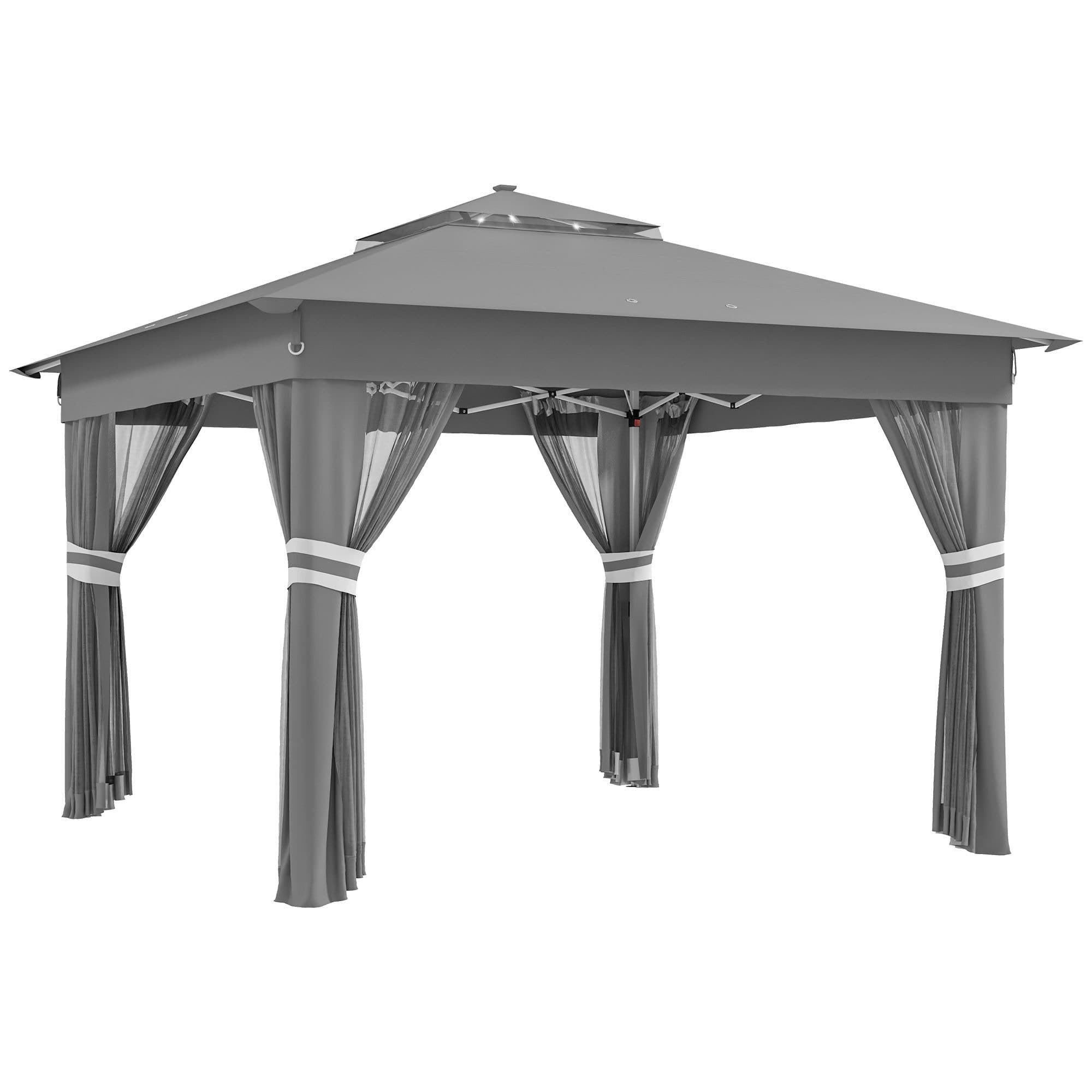 Outsunny Gartenpavillon Metall Oxfordstoff - Bild 2