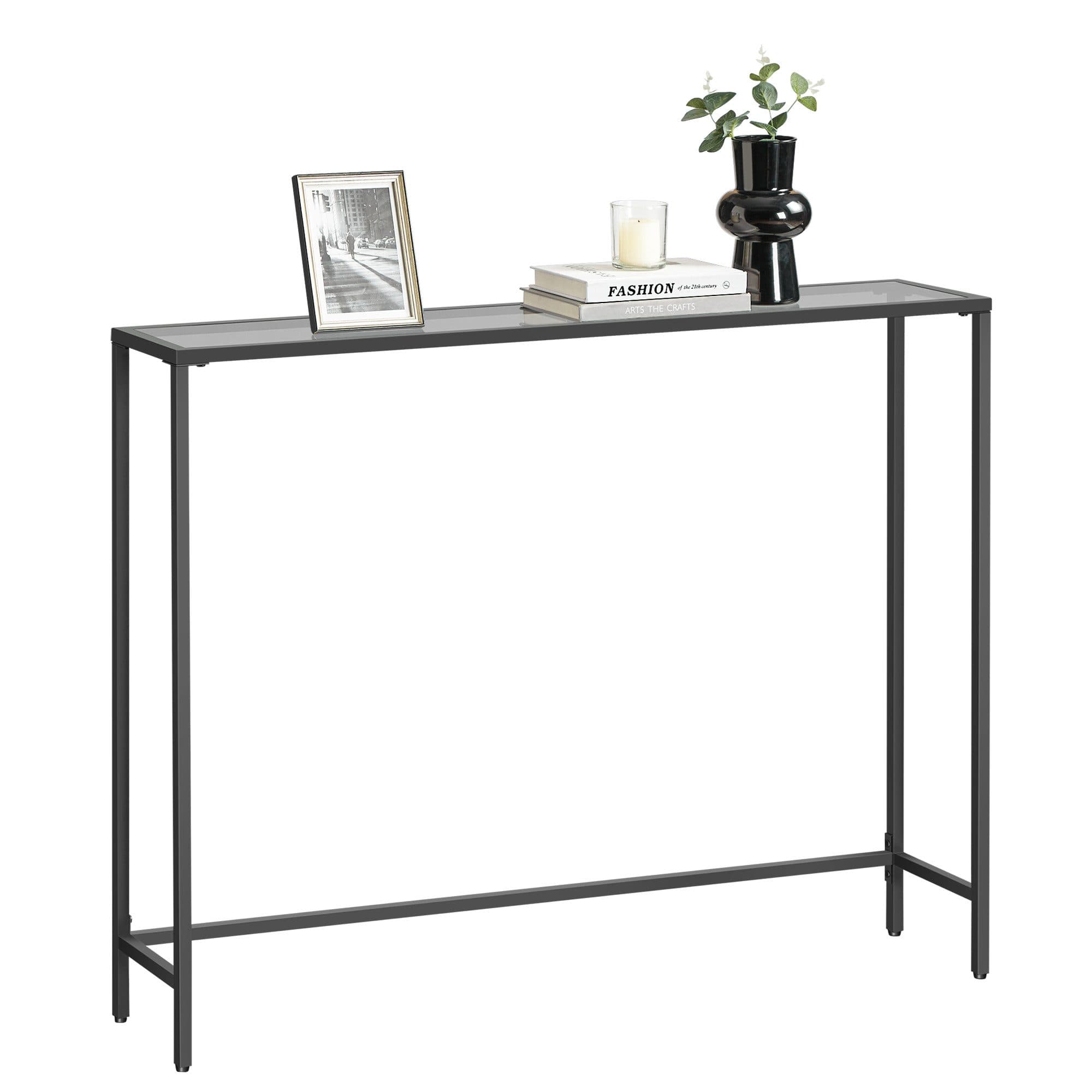 VASAGLE Konsolentisch Beistelltisch Hartglas Moderner Sofatisch Flur - Bild 2