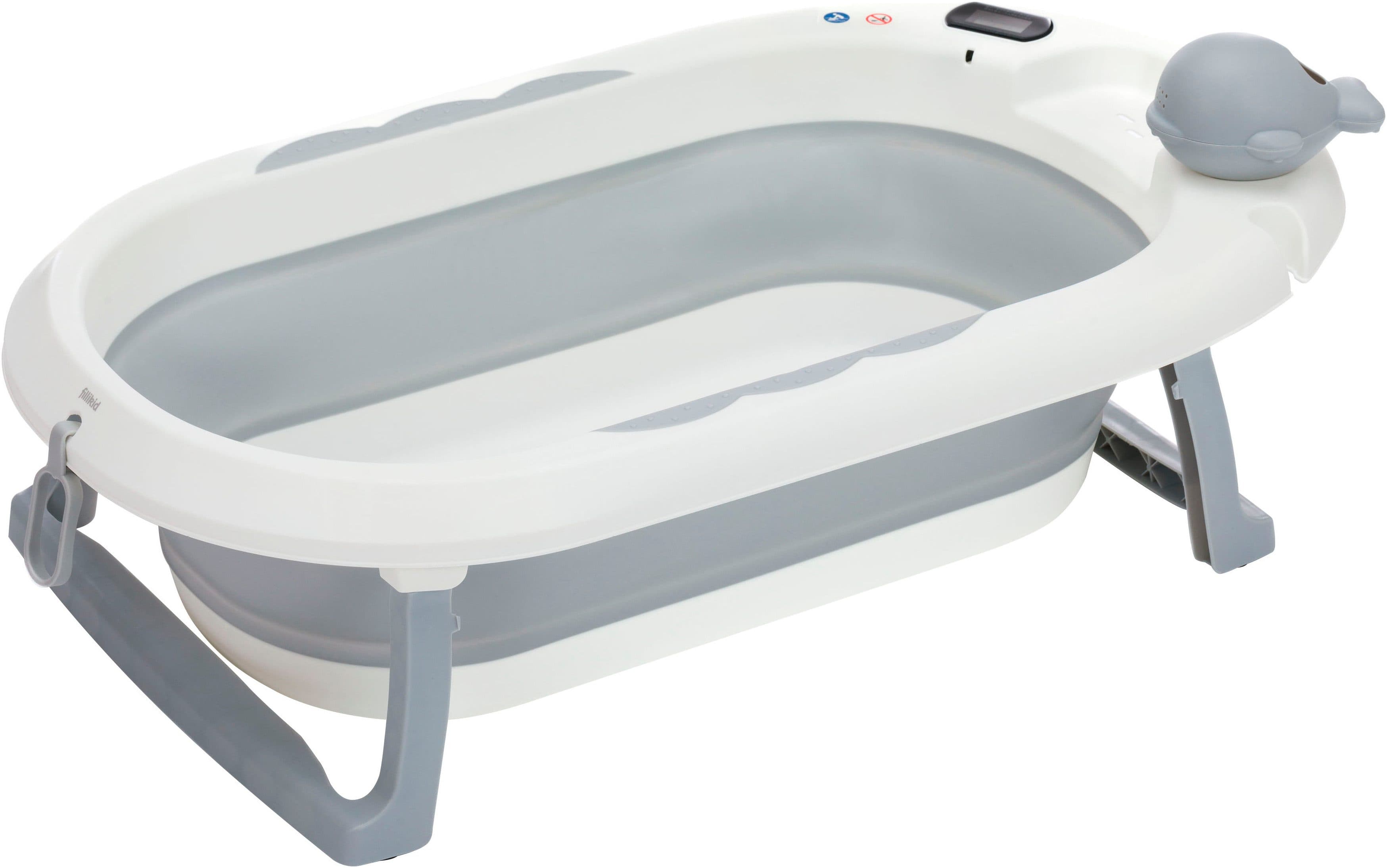 Fillikid Babybadewanne Faltbadewanne Beluga grau inkl. Temperaturmessung - Bild 2