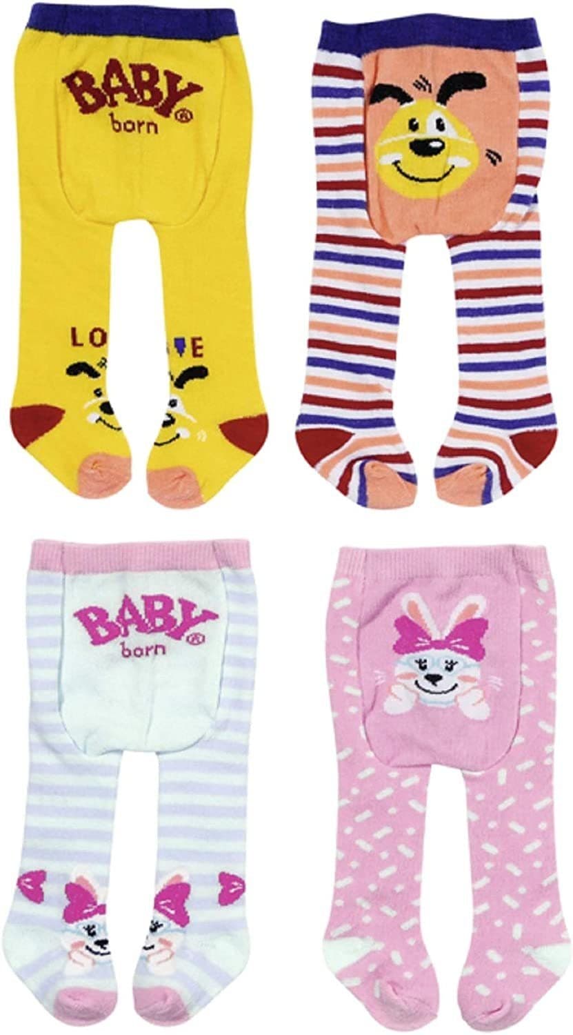 Zapf Creation BABY born Strumpfhose 2x 2sort. 43cm Gelb-Gestreift