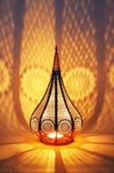 Marrakesch Orient & Mediterran Interior Teelichthalter Orientalische Laterne Windlicht Garten Deko Ezana gold Bild 2