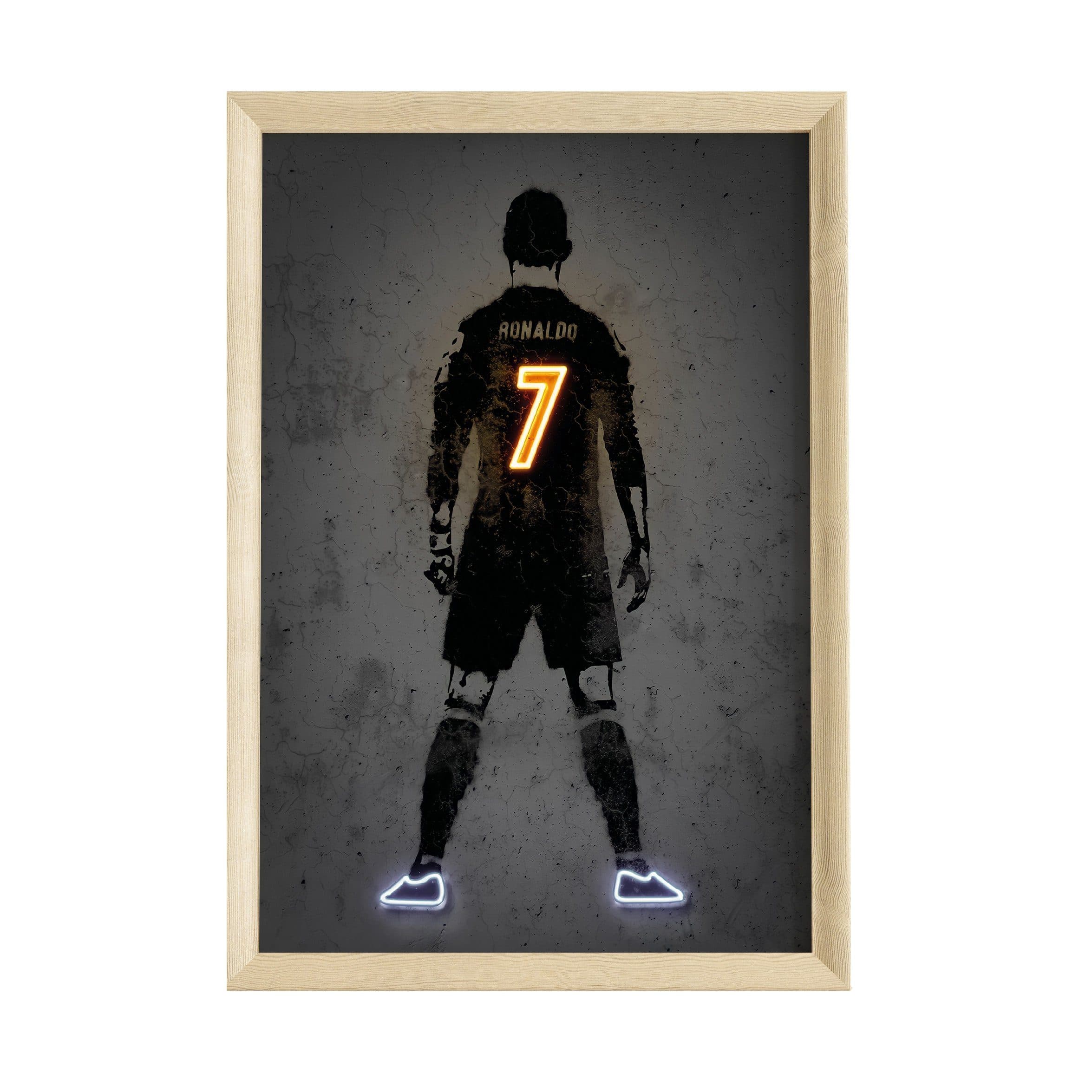 JUSTGOODMOOD Poster Premium Cristiano Ronaldo Neon Effekt Nr. 7 ohne Rahmen - Bild 2