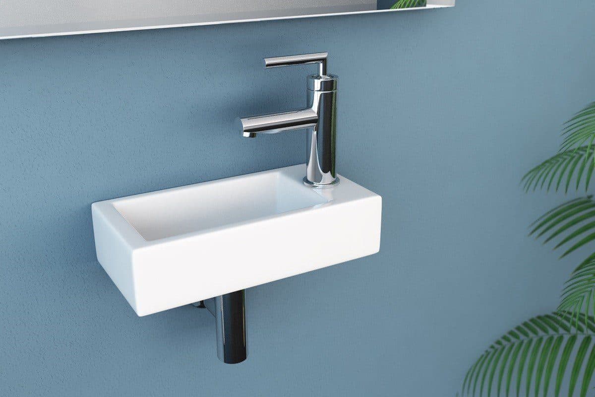 NEG Hänge-Waschbecken Uno41H Extra Klein Weiß Nano-Beschichtung - Bild 2