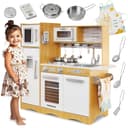 Mamabrum Kinder-Küchenset XXL Holzküche mit LED-Beleuchtung Bild 2