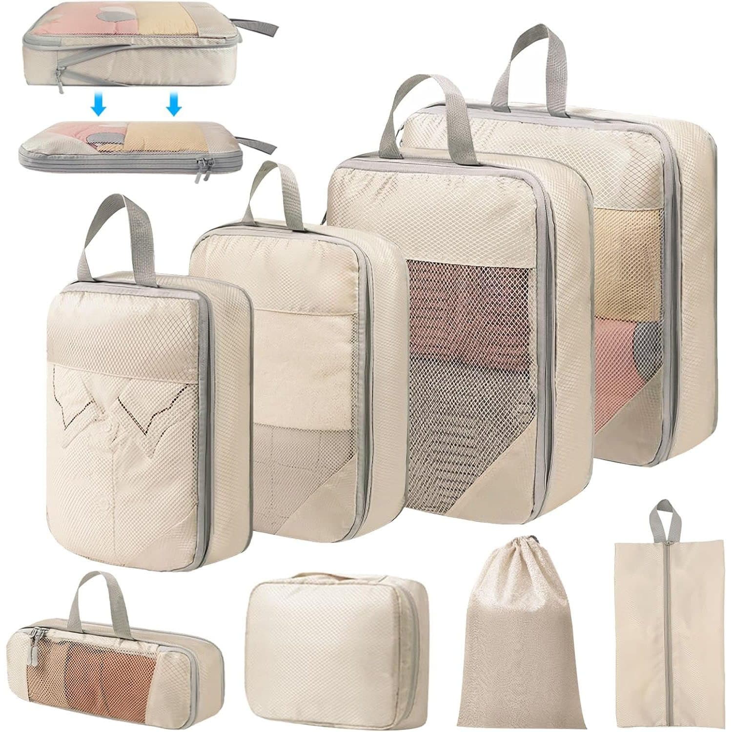 SURFOU Unterbettkommode 8-teilig Koffer Organizer Set Packwürfel - Bild 2