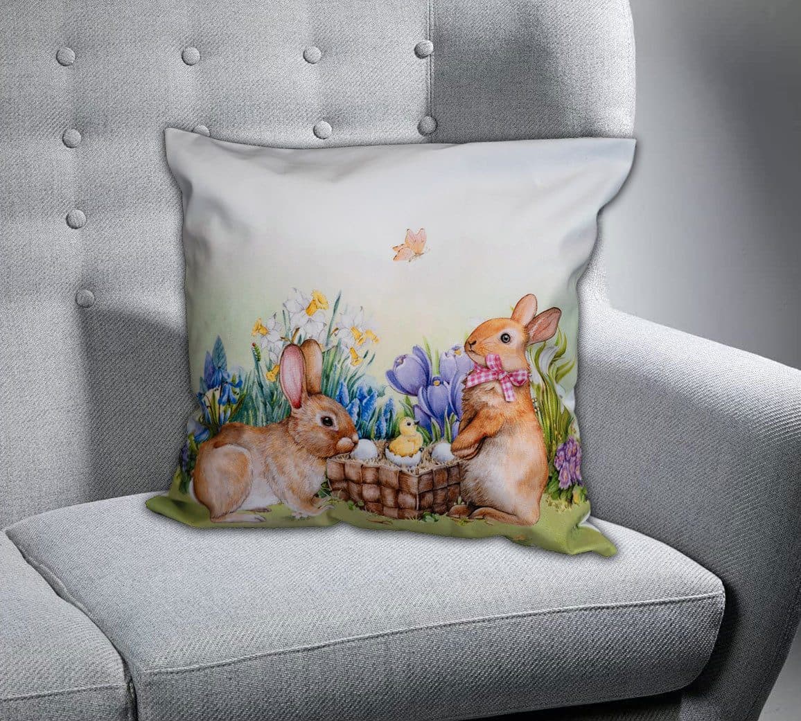 texpot Kissenhülle Dekokissen Druck Osterhase Ostern Frühling - Bild 2
