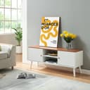 en.casa TV-Schrank »Reyljand« Weiß/Teak Bild 2