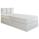 A&J MöbelLand Boxspringbett NASI mit Bettkasten, Topper und Kopfteil Weiss Bild 2