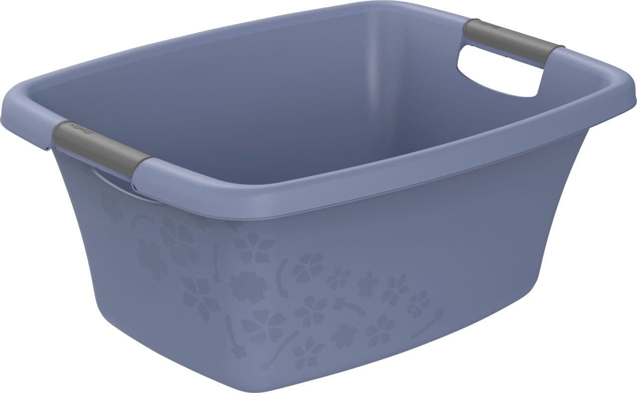 ROTHO Wäschewanne Flowers 25 L horizon blue/grau