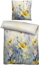 BIBERNA Mako-Satin Bettwäsche Set Perlmutt Blumen Bild 2