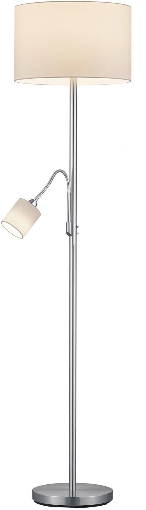TRIO LEUCHTEN Stehlampe Hotel Weiß Nickel Modern - Bild 2