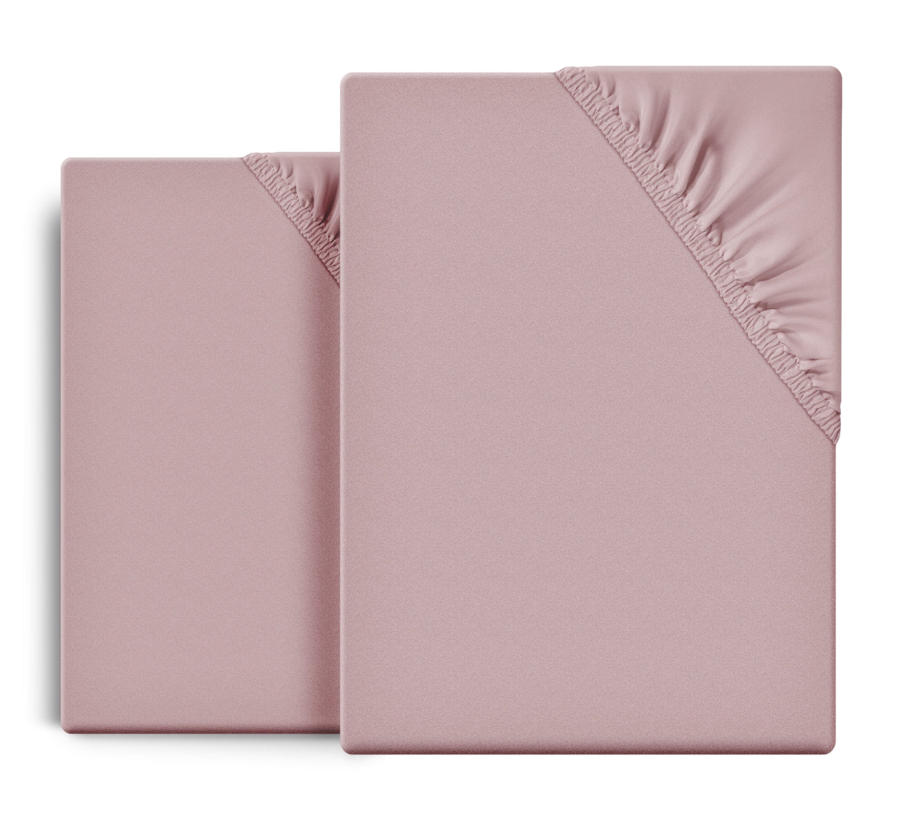 Beautex Spannbettlaken 2er Set Baumwolle Jersey Rosa - Bild 2
