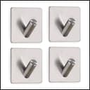 LIVINA HOME Handtuchhaken selbstklebend Edelstahl Silber/Schwarz 4er Set Bild 2