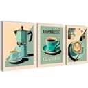 Novart Wandbild Kaffee Retro Bilder Küche Esszimmer Café Bar Deko Bild 2