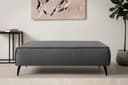 HOME AFFAIRE TVINNU Hocker Anthrazit Flachgewebe Leinenoptik Bild 2