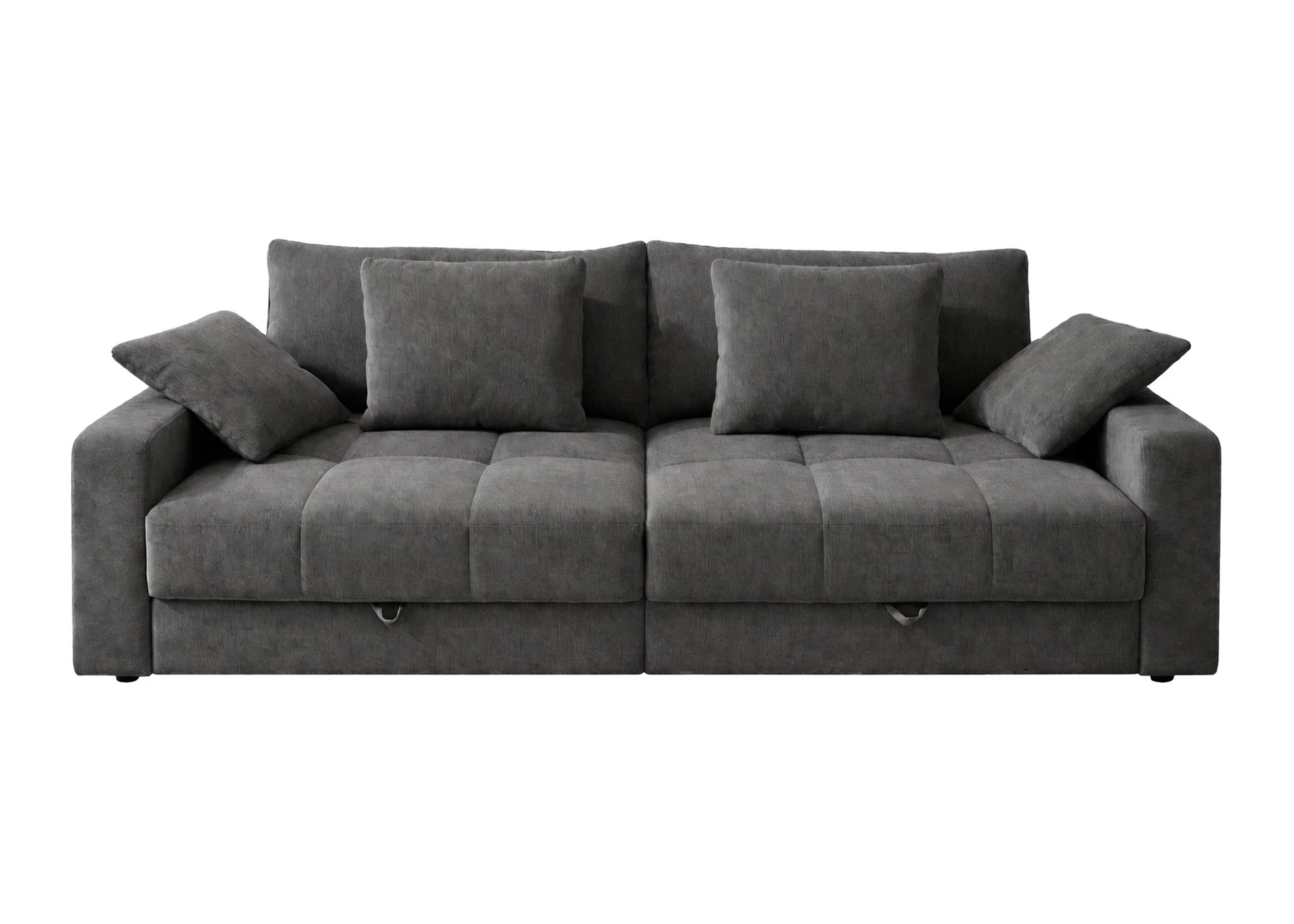 luma-home Big-Sofa 15243 Grau Chenille mit Bettkästen - Bild 2
