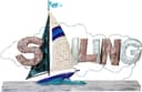 MystiCalls Dekofigur Sailing Segeln Dekoration Maritim Muschelschale Metall Figur Bild 2