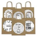 PAPIERDRACHEN Geschenktüten Set 6-tlg. mit XXL Aufklebern Schwarz-Weiß Bild 2