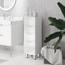 Kleankin Badkommode Badezimmerschrank Weiß Bild 2