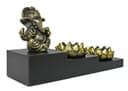 Yudu Buddhafigur Ganesha auf Holzpodest mit Teelichthalter Bild 2