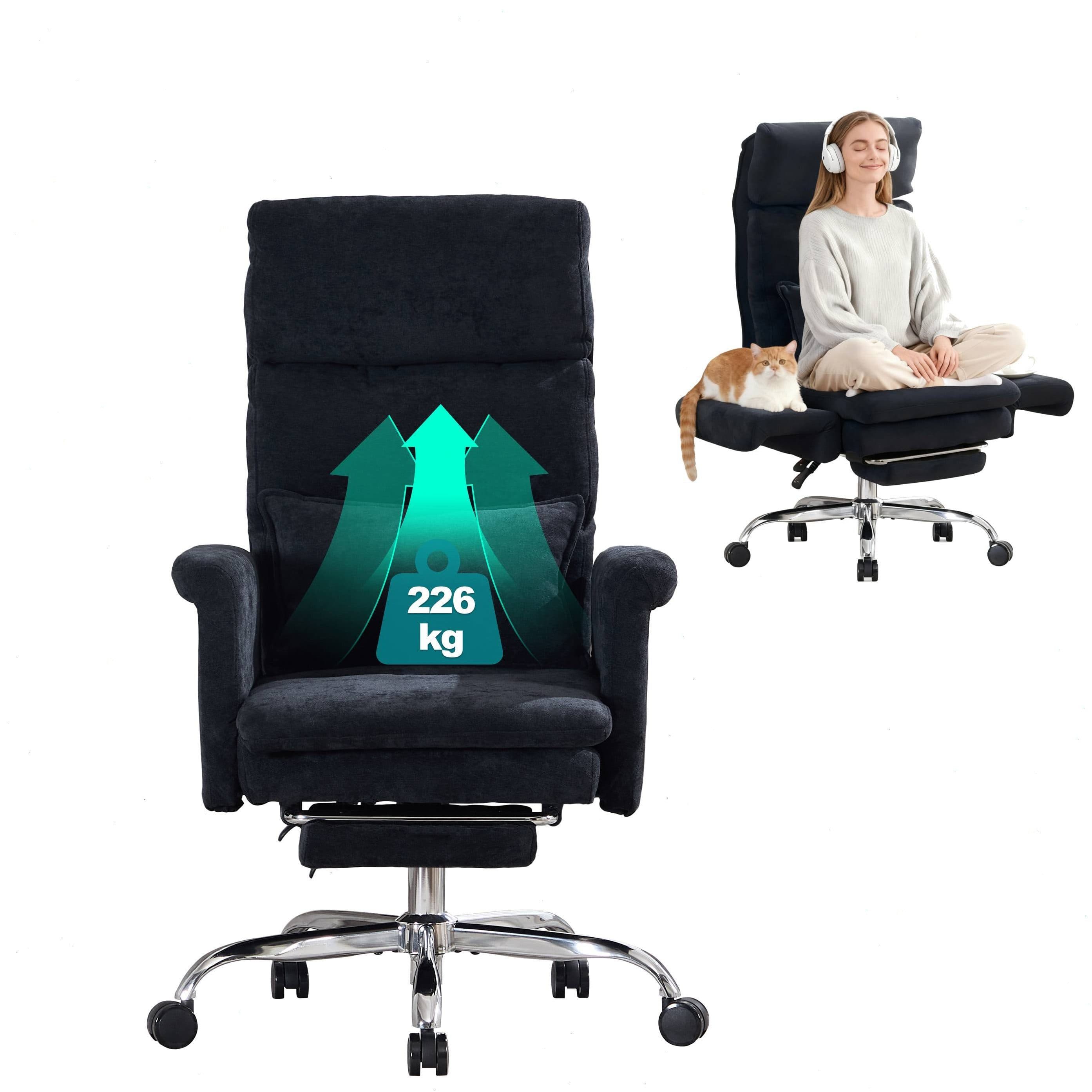 UEV Bürostuhl Ergonomisch mit Fußstütze Verstellbare Kopfstütze