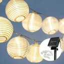 COZY HOME LED-Lichterkette Lampion Weiß Transparent 7m Timer Solar Bild 2