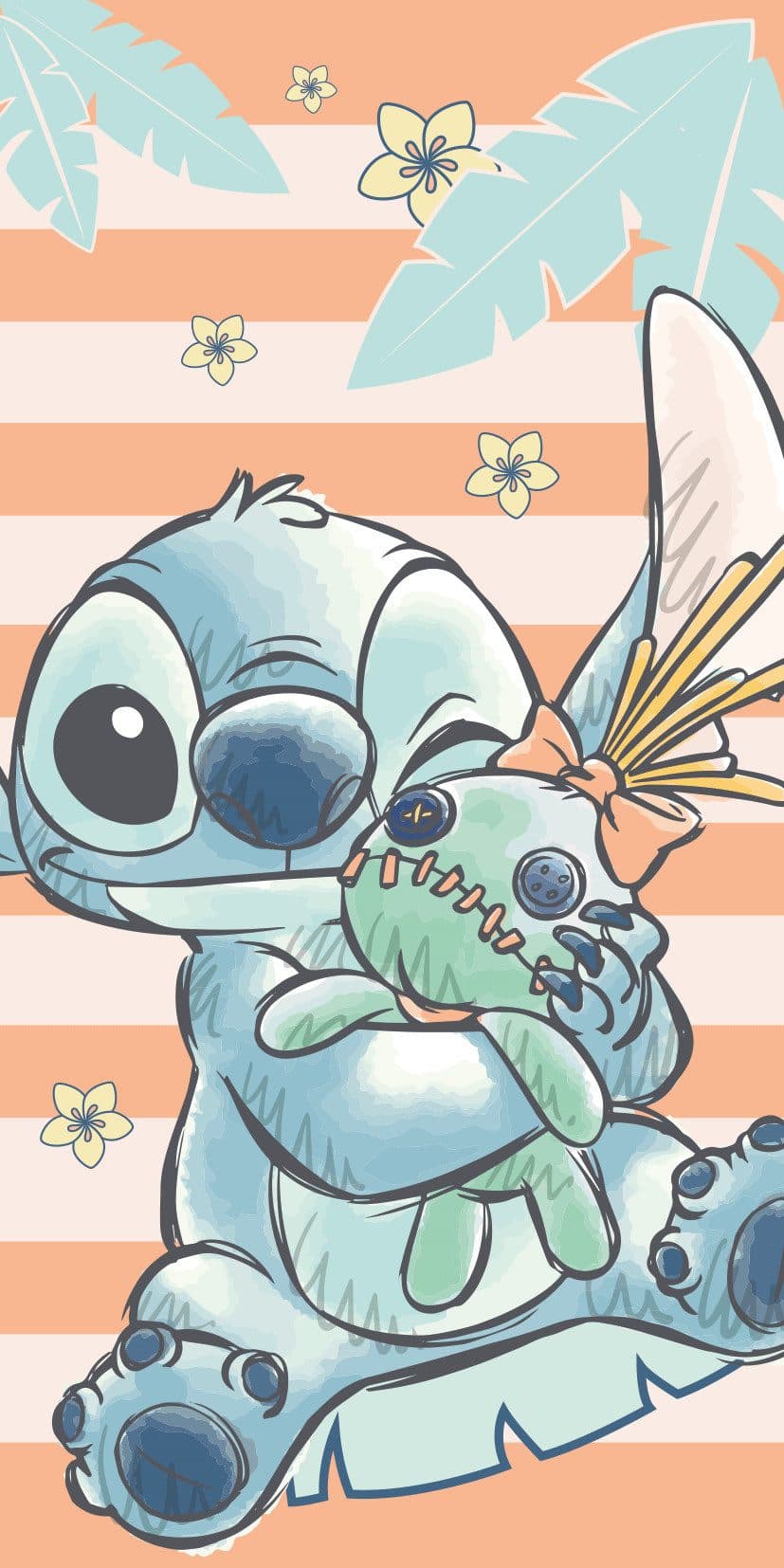 Lilo & Stitch Badetuch 100% Baumwolle Grün/Orange - Bild 2