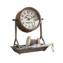 Mirabeau Wanduhr Vorexil antikbraun mit Ablage Bild 2