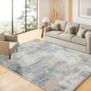 PURECOZY Teppich Blau Modern Abstrakt Kurzflor Bild 2