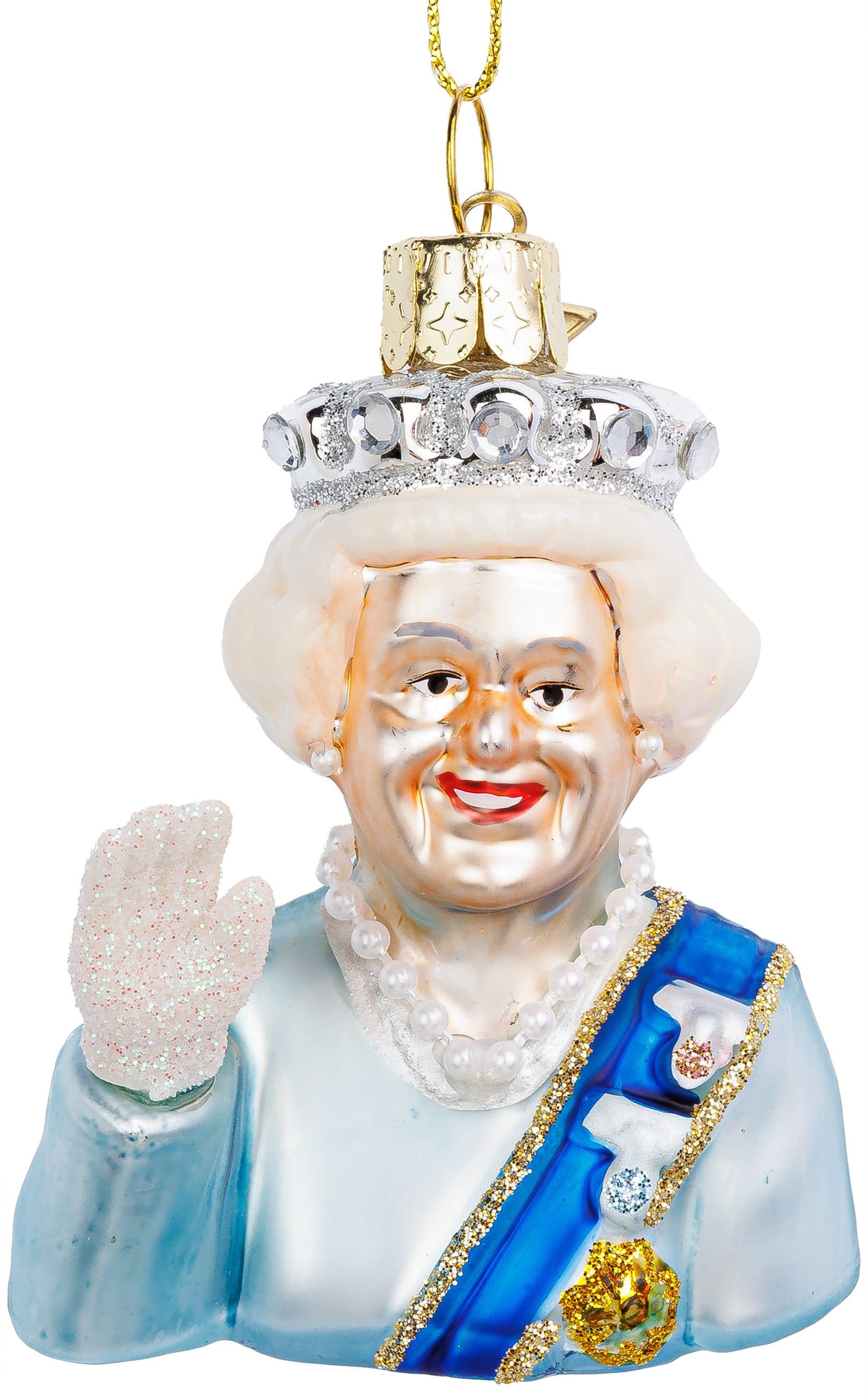 SIKORA Christbaumschmuck Queen Elizabeth besondere Weihnachtskugel Glas Anhänger – BS011 - Bild 2
