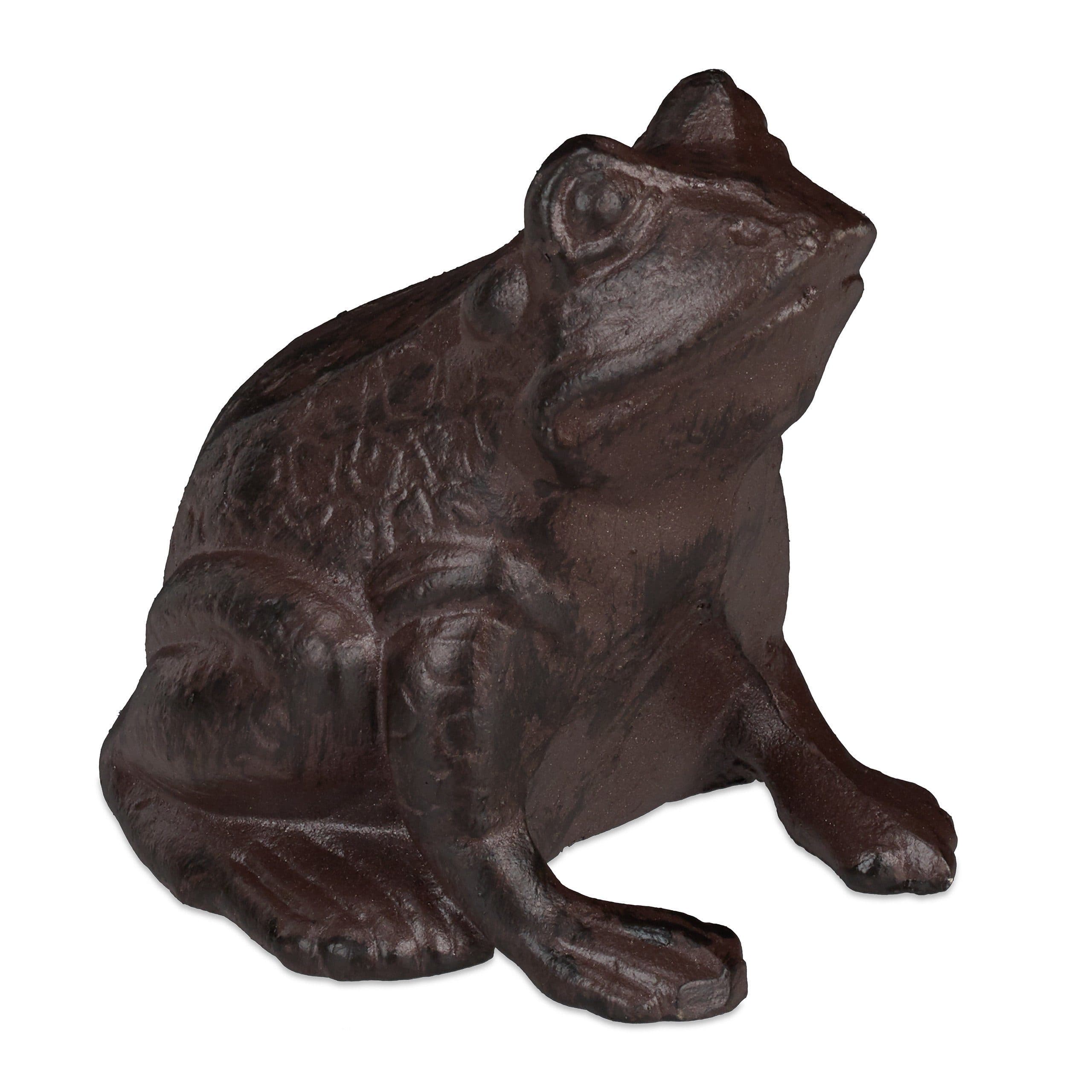 relaxdays Gartenfigur Frosch antik Braun Gusseisen - Bild 2
