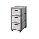 ROTHO Aufbewahrungsbox Country Rollcontainer 3 Schubladen Rattan-Optik Bild 2