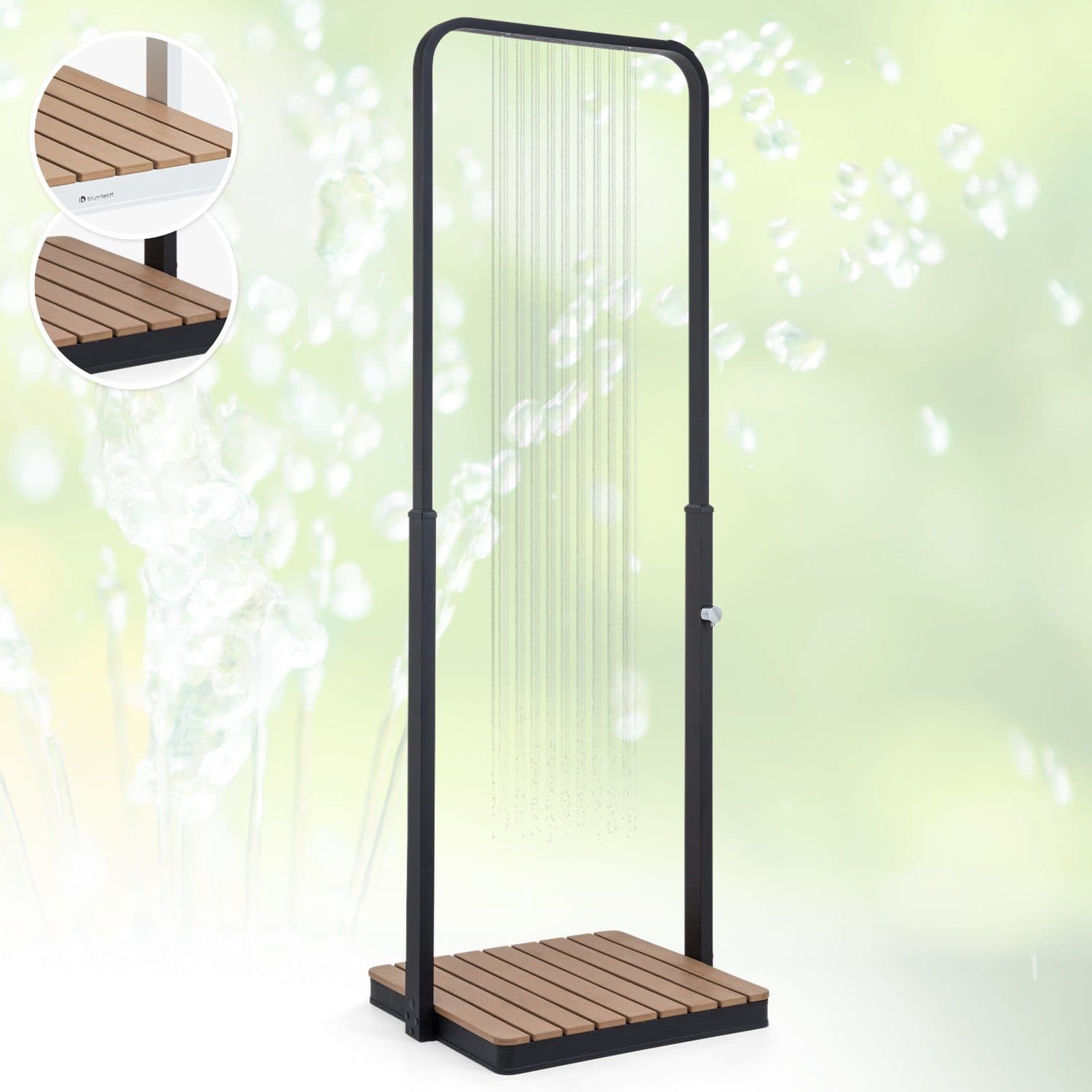 Blumfeldt Gartendusche Sumatra Falls SQ Schwarz - Bild 2