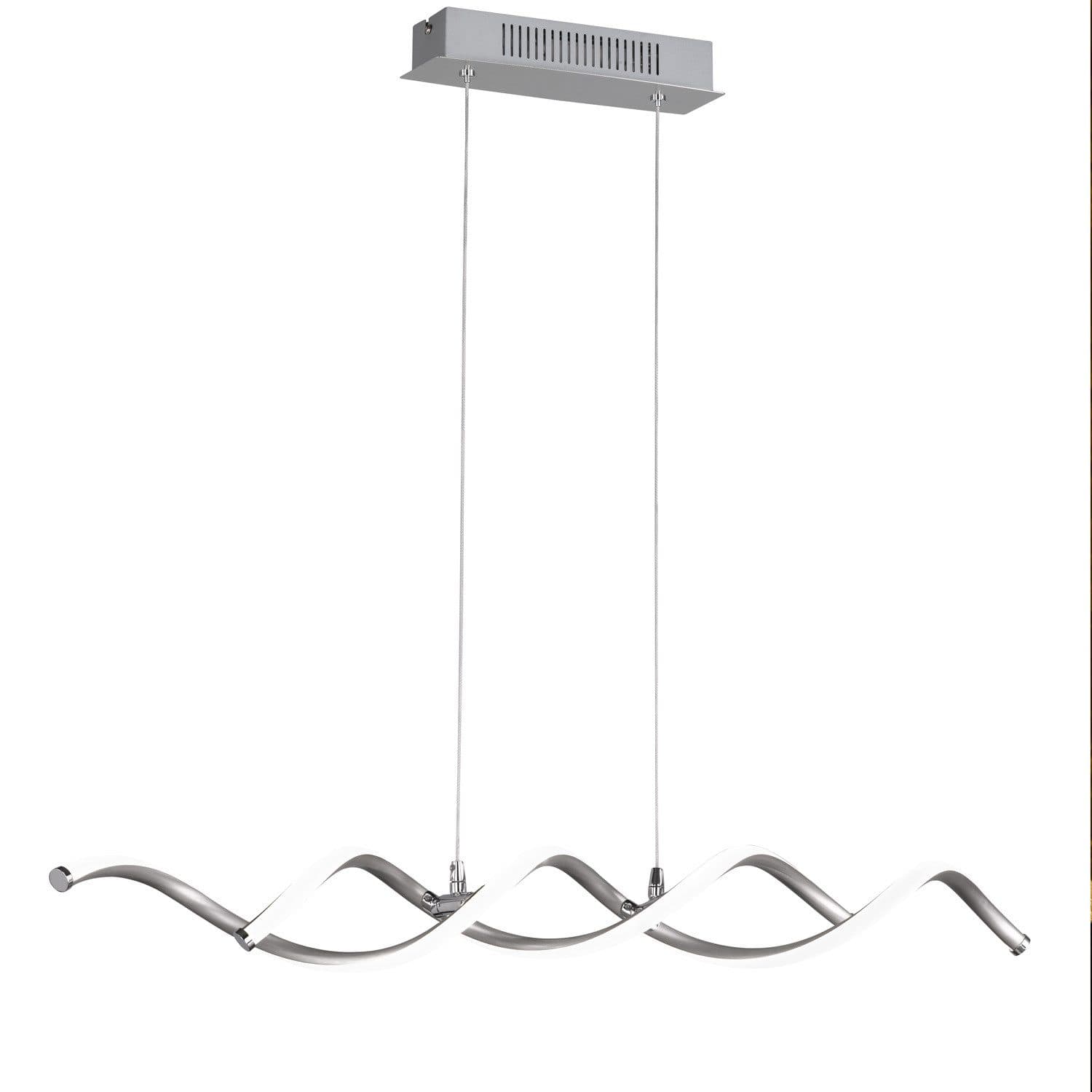 Home4Living Pendelleuchte LED 2-flg. Nickel matt/Weiß - Bild 2