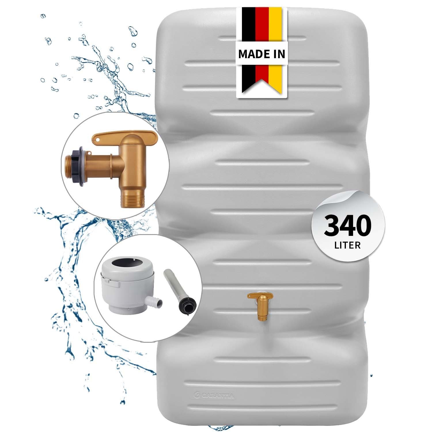 Garantia Regentonne Cubus 340 L Betongrau - Bild 2