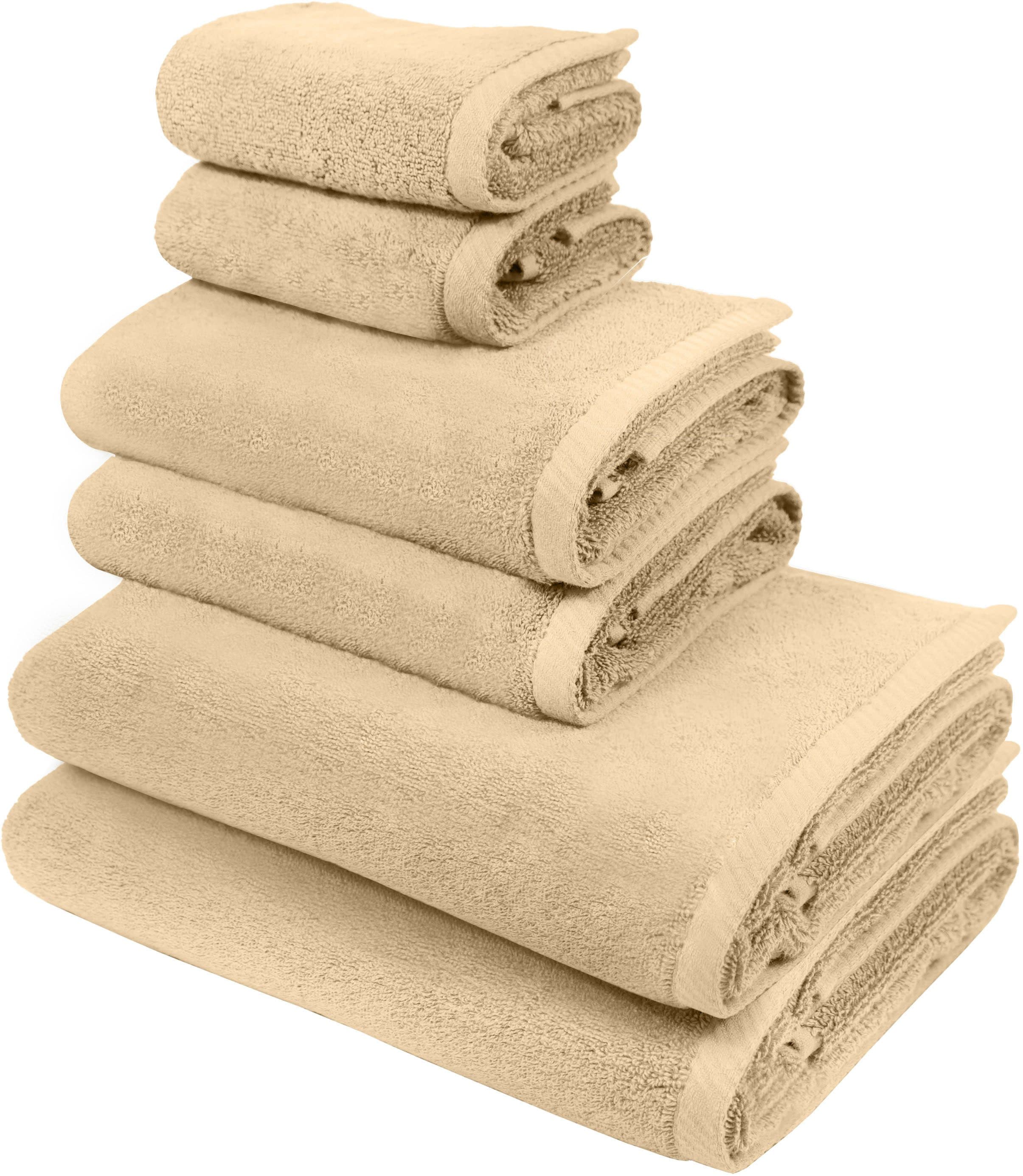Bruno Banani Handtuch-Set Lana 6-tlg. Beige Baumwolle 600g/m² - Bild 2