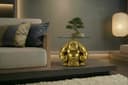 riess-ambiente Beistelltisch SUMO Glas gold mit Skulptur Bild 2