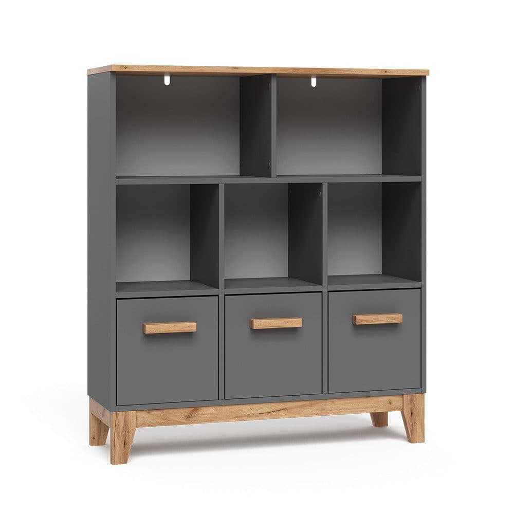 VitaliSpa® Bücherregal Malia Grau/Artisan 8 Fächer - Bild 2