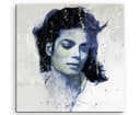 Michael Jackson Aquarell Leinwandbild 60x60 cm Wandkunst Bild 2
